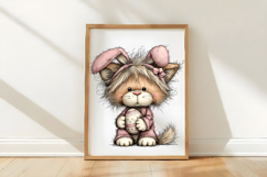 Whimsical Easter Cats Clipart Product Image 3