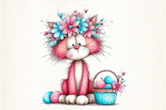Whimsical Easter Cats Clipart Product Image 2