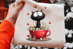 Whimsical Easter Cats Clipart Product Image 2