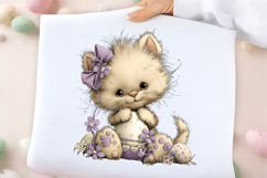 Whimsical Easter Cats Clipart Product Image 2