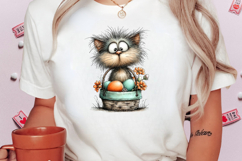 Whimsical Easter Cats Clipart Product Image 2