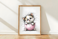 Whimsical Easter Cats Clipart Product Image 3