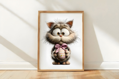 Whimsical Easter Cats Clipart Product Image 3