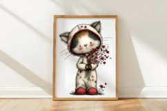 Whimsical Easter Cats Clipart Product Image 3