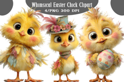Whimsical Easter Chick Clipart Product Image 1