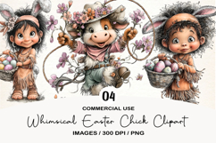 Whimsical Easter Chick Clipart Product Image 1
