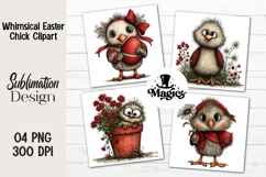 Whimsical Easter Chick Clipart Product Image 1