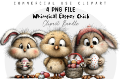 Whimsical Easter Chick Clipart, Easter Sublimation PNG Product Image 1