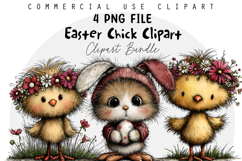 Whimsical Easter Chick Clipart Product Image 1