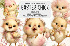 Whimsical Easter Chick Clipart Product Image 1