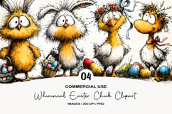 Whimsical Easter Chick Clipart Product Image 1