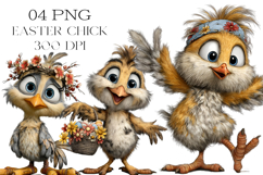 Whimsical Easter Chick Clipart Product Image 1