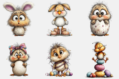 Whimsical Easter Chick Clipart Product Image 3