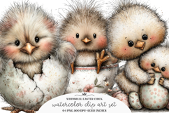 Whimsical easter chick clipart - Whimsical easter chick Png Product Image 1