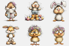 Whimsical Easter Chick Clipart Product Image 4
