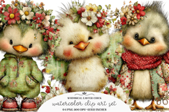Whimsical easter chick clipart Product Image 1