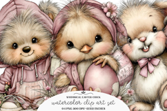 Whimsical easter chick clipart - easter chick clipart Product Image 1