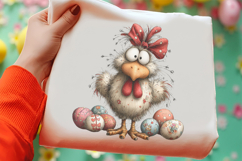Whimsical Easter Chicken Clipart Product Image 2