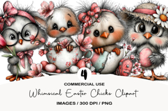 Whimsical Easter Chicks Clipart Product Image 1