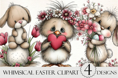 Whimsical Easter Clipart Product Image 1