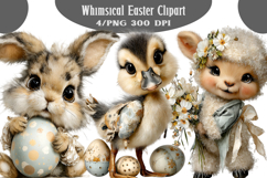 Whimsical Easter Clipart Png Product Image 1