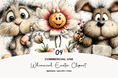 Whimsical Easter Clipart Product Image 1