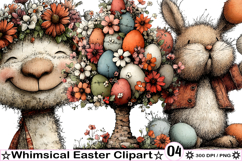 Whimsical Easter Clipart Product Image 1