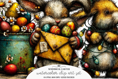 Whimsical easter clipart - Easter clipart png Product Image 1