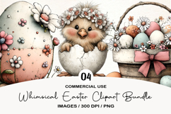 Whimsical Easter Clipart Png Product Image 1