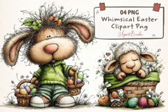 Whimsical Easter Clipart Png Product Image 1