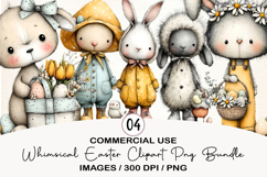 Whimsical Easter Clipart Png Product Image 1