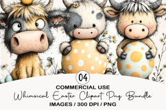 Whimsical Easter Clipart Png Product Image 1
