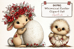 Whimsical Easter Clipart Sublimation Product Image 1