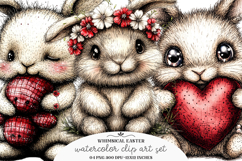 Whimsical easter clipart set - Easter clipart Png Product Image 1