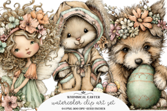 Whimsical easter clipart - Spring Png Product Image 1