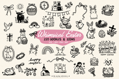Whimsical Easter doodles Bundle 220 designs Svg PNG Product Image 1