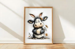 Whimsical Easter Cow Clipart Product Image 3