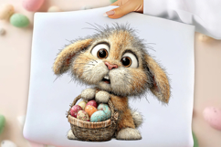 Whimsical Easter Cute Bunny Clipart Product Image 2