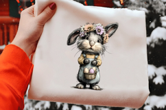 Whimsical Easter Cute Bunny Clipart Product Image 2