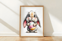 Whimsical Easter Cute Bunny Clipart Product Image 3