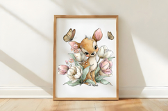 Whimsical Easter Cute Deer Clipart Product Image 2