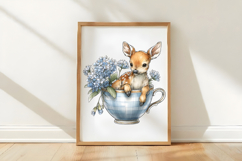 Whimsical Easter Cute Deer Clipart Product Image 2