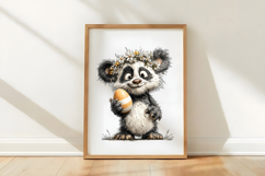 Whimsical Easter Cute Panda Clipart Product Image 3