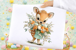 Whimsical Easter Deer Clipart Product Image 2