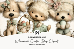 Whimsical Easter Dog Clipart Product Image 1