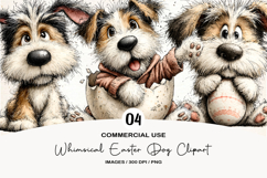 Whimsical Easter Dog Clipart Product Image 1