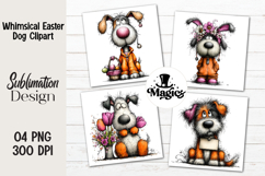 Whimsical Easter Dog Clipart Product Image 1