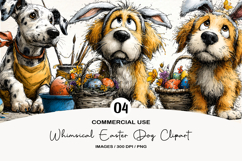 Whimsical Easter Dog Clipart Product Image 1