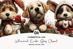 Whimsical Easter Dog Clipart Product Image 1