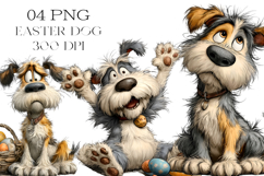 Whimsical Easter Dog Clipart Product Image 1